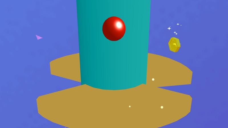 A ball dropping through a spiral tower